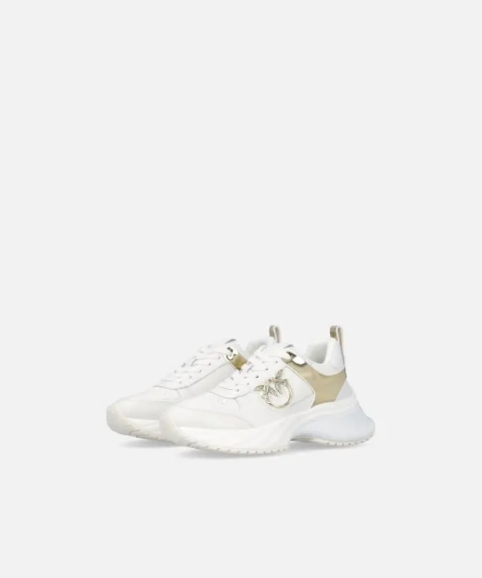 Women Sneakers Pinko Ariel Leathereffect Sneakers With Mirror Detailing Pure White Women Sneakers Pinko Ariel Leathereffect Sneakers With Mirror Detailing Pure White