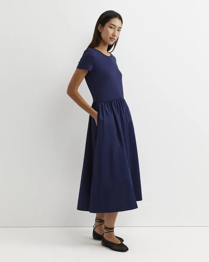 Women Sportscraft Dresses Bonnie Half Sleeve Midi Dress Navy