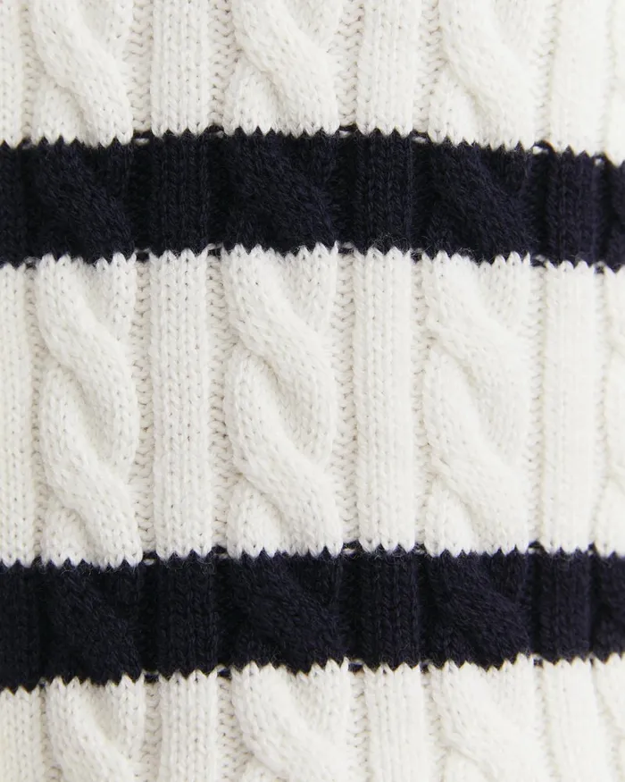 Women Sportscraft Knits and Cardigans Cable Merino Cotton Cardigan Whitenavy
