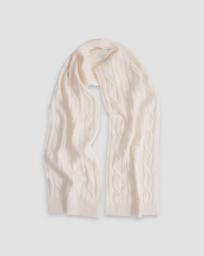Women Sportscraft Scarves Pearl Cable Scarf Ivory