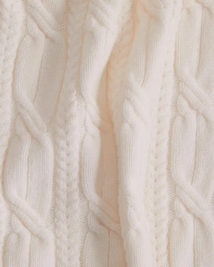Women Sportscraft Scarves Pearl Cable Scarf Ivory
