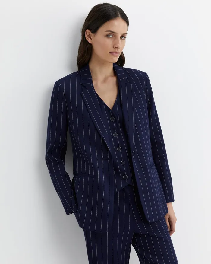Women Sportscraft Sets Brianne Stripe Blazer Navywhite