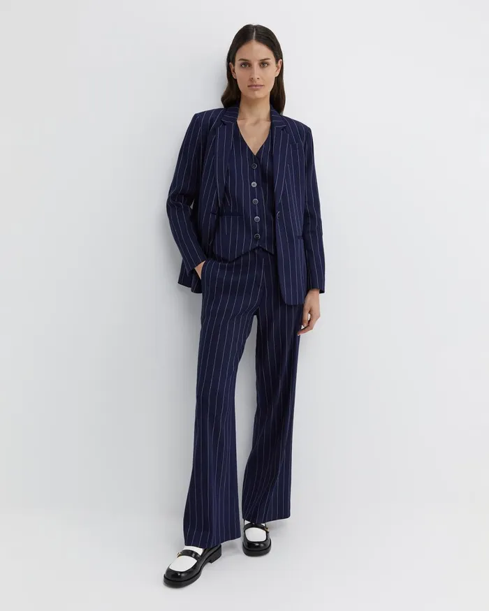 Women Sportscraft Sets Brianne Stripe Blazer Navywhite