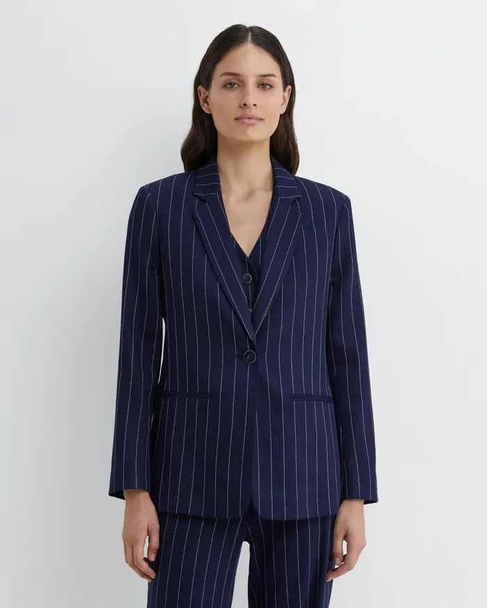 Women Sportscraft Sets Brianne Stripe Blazer Navywhite