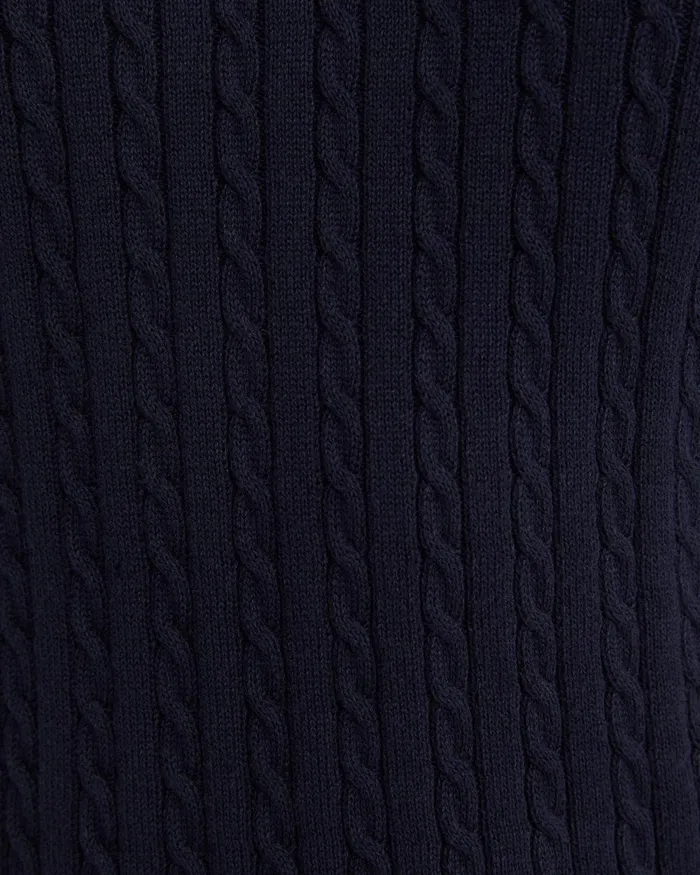 Women Sportscraft Tops and Tees Elka Cable Polo Navy
