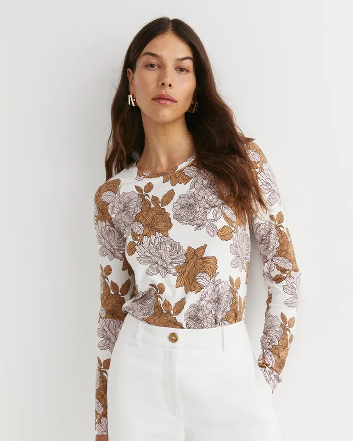 Women Sportscraft Tops and Tees Miranda Magic Long Sleeve Tee Tan