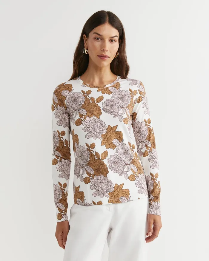 Women Sportscraft Tops and Tees Miranda Magic Long Sleeve Tee Tan