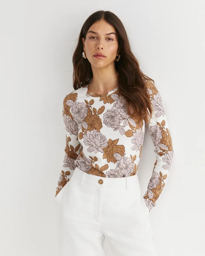 Women Sportscraft Tops and Tees Miranda Magic Long Sleeve Tee Tan