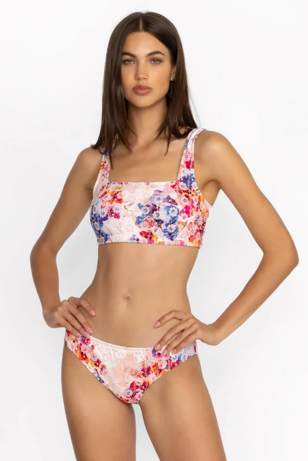 Women SUMMER DAYS EYELET BIKINI TOP Summer Days Johnny Was Swim and Resort