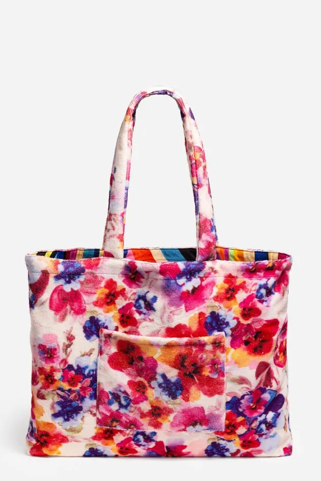 Women SUMMER DAYS TERRY BEACH TOTE Summer Days Johnny Was Swim and Resort
