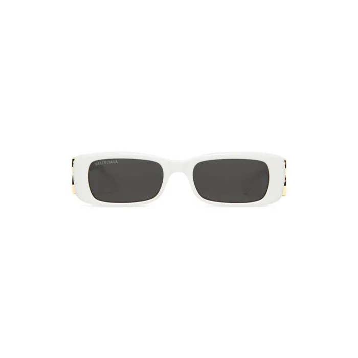 Women Sunglasses Balenciaga Dynasty Rectangle Sunglasses In White
