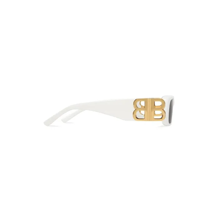 Women Sunglasses Balenciaga Dynasty Rectangle Sunglasses In White