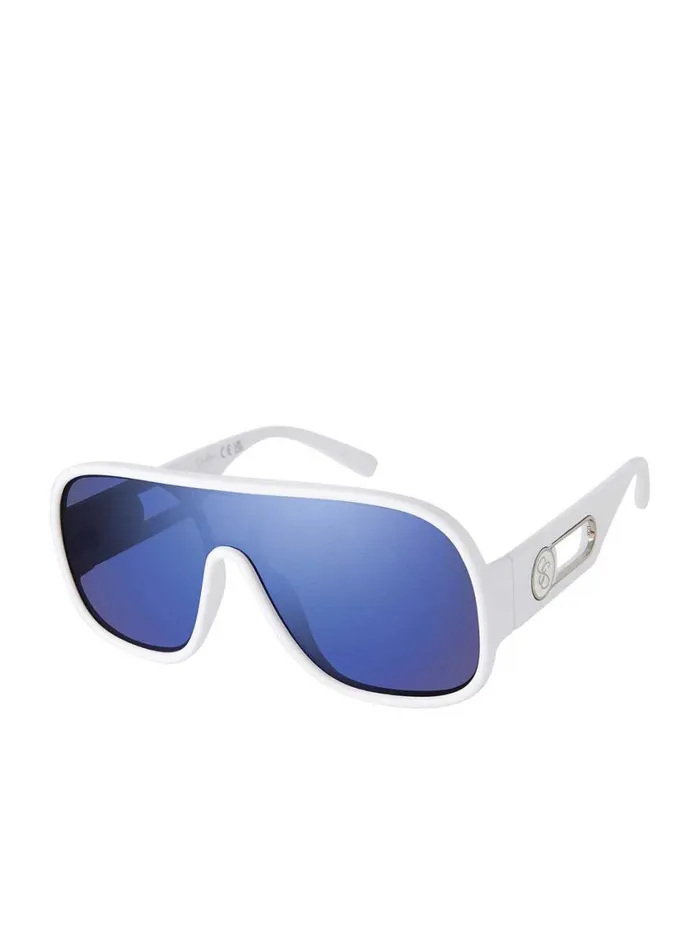 Women Sunglasses Jessica Simpson Modern Shield Aviator Sunglasses In Matte White Women Sunglasses Jessica Simpson Modern Shield Aviator Sunglasses In Matte White