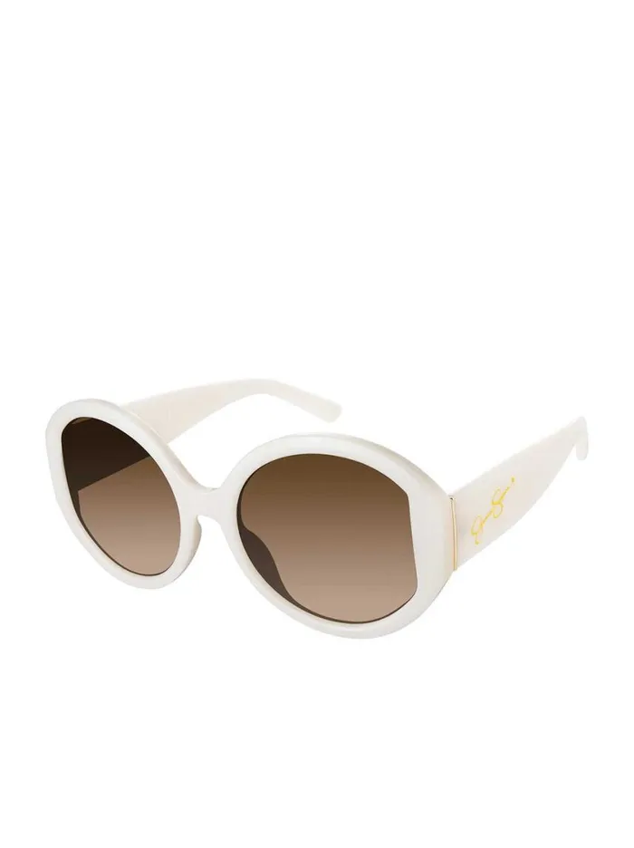 Women Sunglasses Jessica Simpson Oversized Round Sunglasses In Cream
