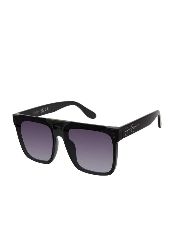 Women Sunglasses Jessica Simpson Oversized Square Sunglasses In Black