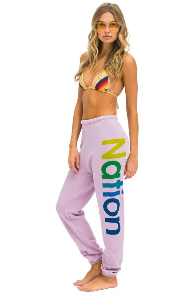 Women Sweatpants Aviator Nation 2 Sweatpants 8211 Mauve