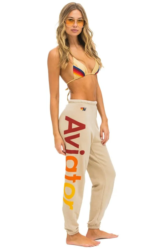 Women Sweatpants Aviator Nation 2 Sweatpants 8211 Sand