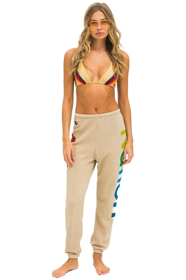 Women Sweatpants Aviator Nation 2 Sweatpants 8211 Sand