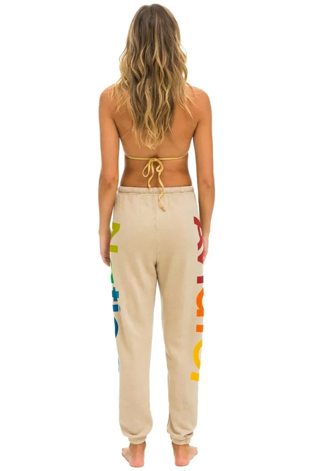 Women Sweatpants Aviator Nation 2 Sweatpants 8211 Sand