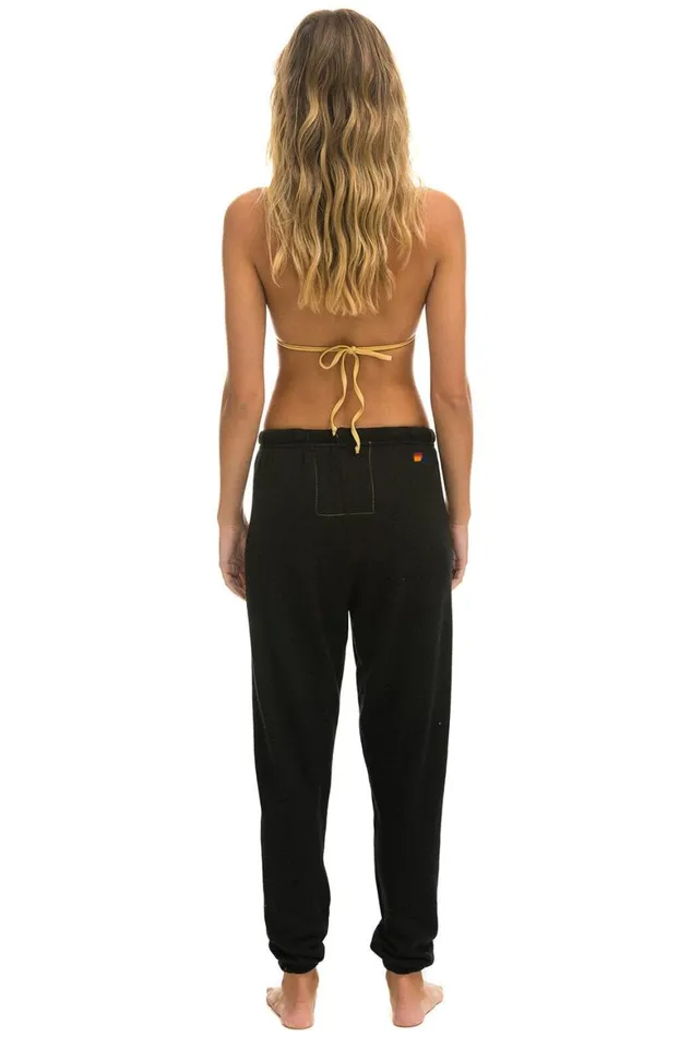 Women Sweatpants Aviator Nation Dreamland Tiger Sweatpants 8211 Black