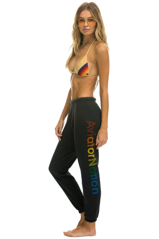 Women Sweatpants Aviator Nation La Jolla Sweatpants 8211 Charcoal