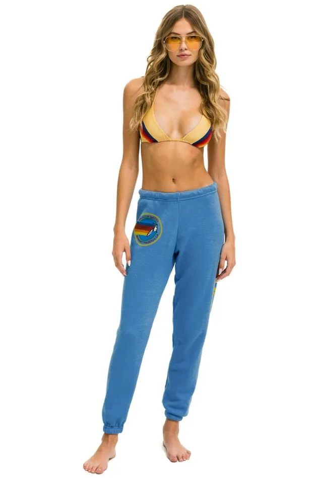 Women Sweatpants Aviator Nation Manhattan Beach Sweatpants 8211 Cobalt