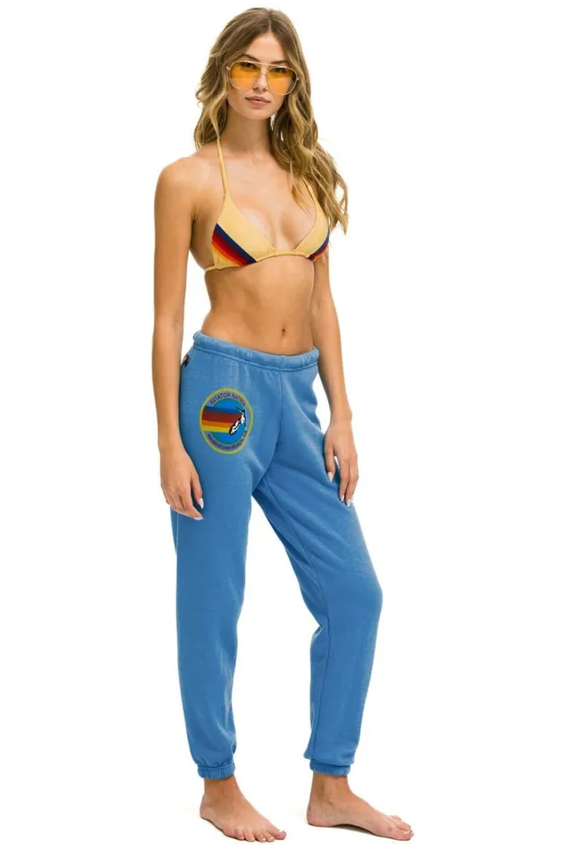 Women Sweatpants Aviator Nation Manhattan Beach Sweatpants 8211 Cobalt