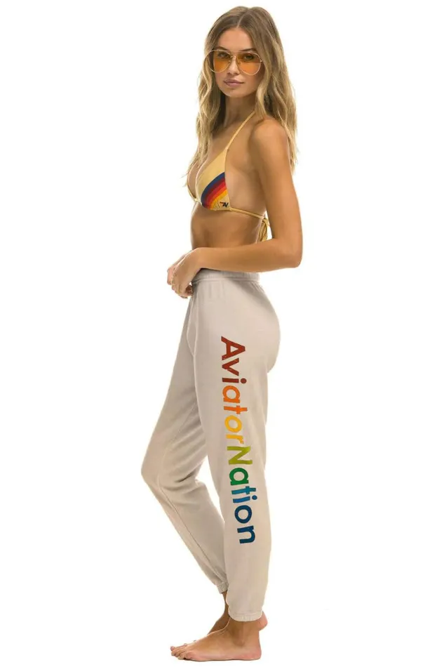 Women Sweatpants Aviator Nation Nashville Sweatpants 8211 Sand