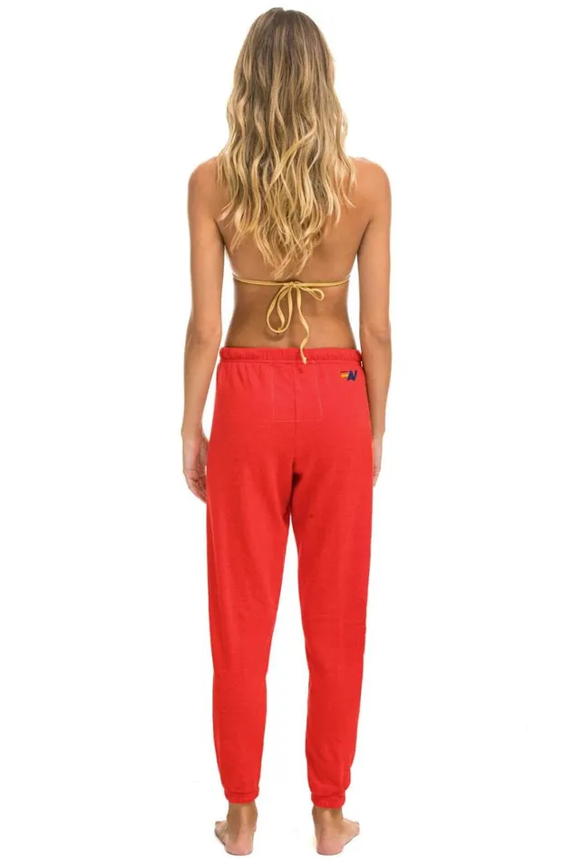 Women Sweatpants Aviator Nation Vail Sweatpants 8211 Red