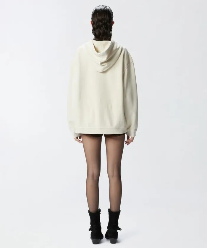 Women Sweatshirts Pinko PINKO Atelier Hoodie Fog Beige Women Sweatshirts Pinko PINKO Atelier Hoodie Fog Beige