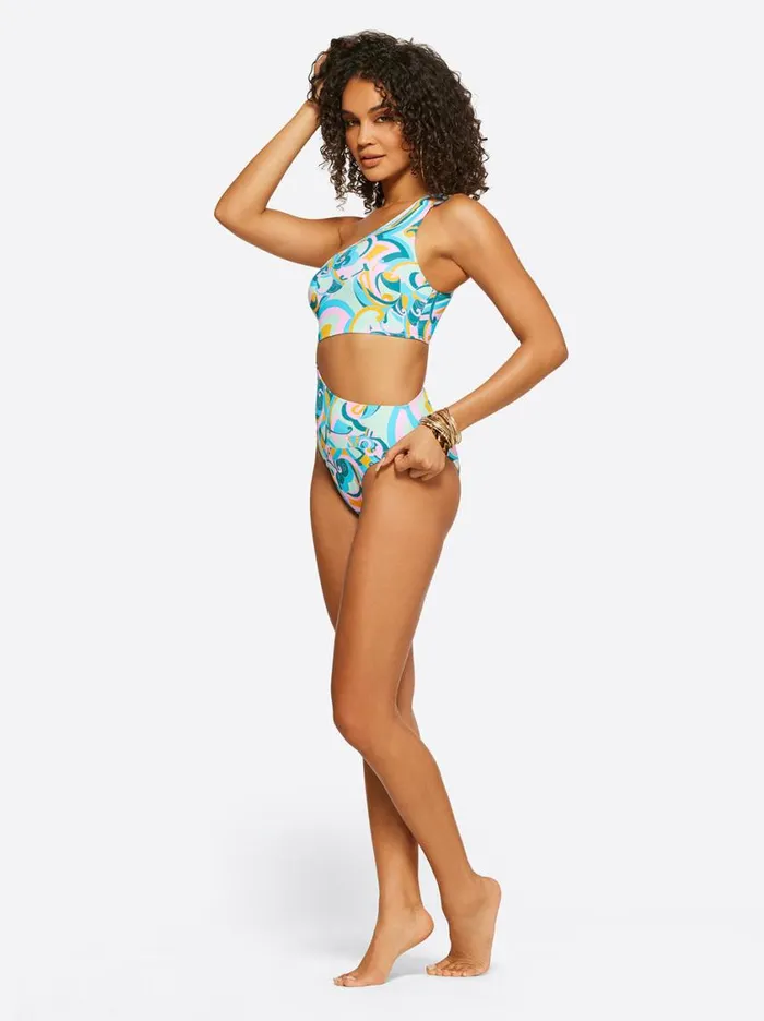 Women Swim Jessica Simpson Dream State One Piece In Blue Multi