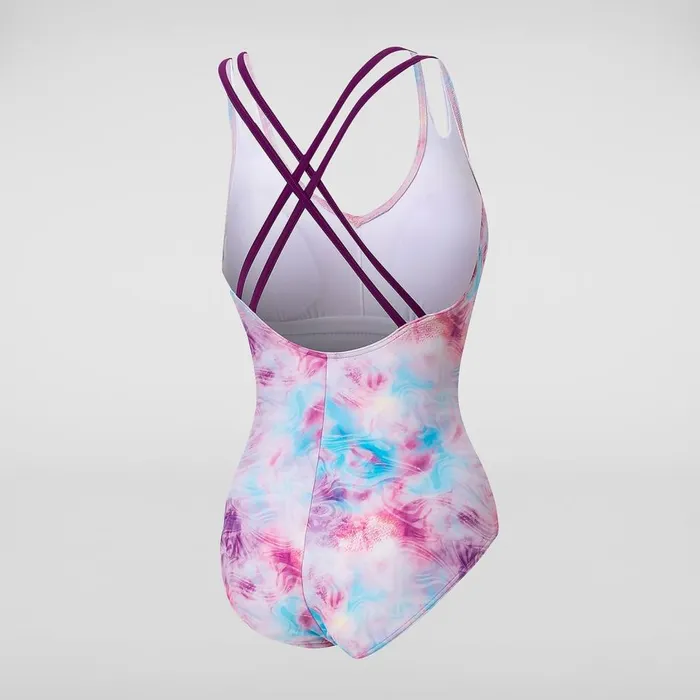Women Swimming Costumes Speedo Women039s Double Strap Printed Swimsuit PinkBlue Women Swimming Costumes Speedo Women039s Double Strap Printed Swimsuit PinkBlue