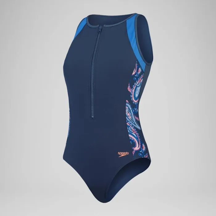 Women Swimming Costumes Speedo Women039s Panel Hydrasuit Navy