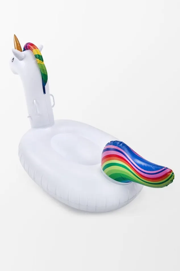 Women Swimming Rings Cupshe Prism Unicorn Swimming Ring Float Raft Seat White