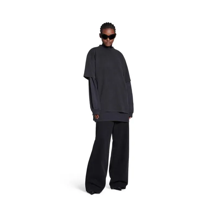 Women Tshirts Balenciaga Balenciaga Back Tshirt Large Fit In Black