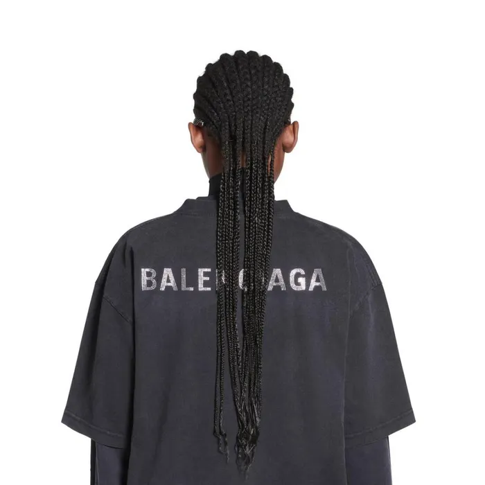 Women Tshirts Balenciaga Balenciaga Back Tshirt Large Fit In Black