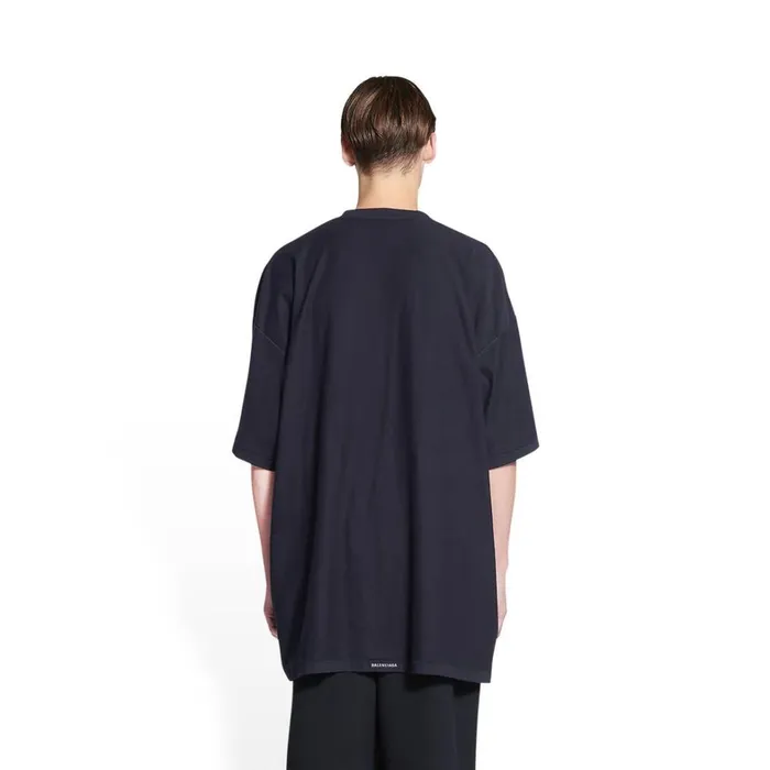 Women Tshirts Balenciaga Balenciaga Tab Tshirt Oversized In Black
