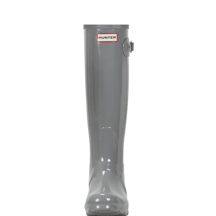 Women Tall Boots Hunter Boots Original Tall Gloss Rain Boots Medium Gray Women Tall Boots Hunter Boots Original Tall Gloss Rain Boots Medium Gray