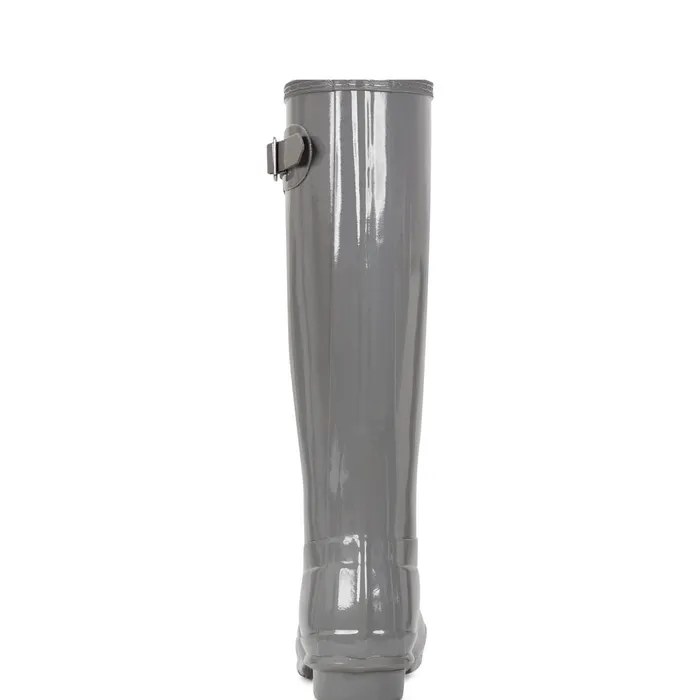 Women Tall Boots Hunter Boots Original Tall Gloss Rain Boots Medium Gray Women Tall Boots Hunter Boots Original Tall Gloss Rain Boots Medium Gray