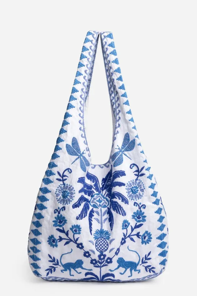 Women TARRA SLOUCHY TOTE BAG White Johnny Was Handbags
