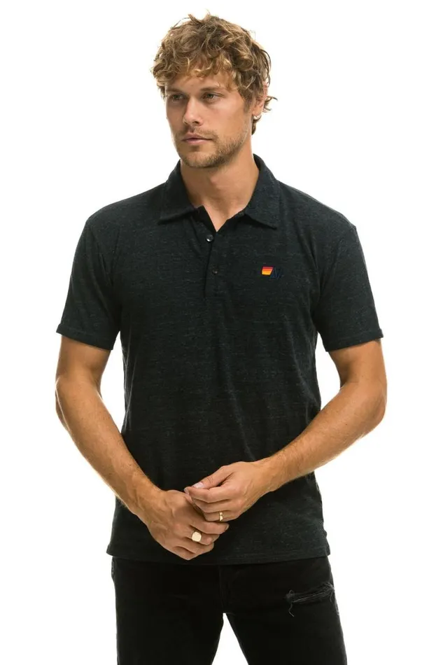 Women Tees Aviator Nation Polo 8211 Charcoal