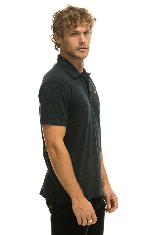 Women Tees Aviator Nation Polo 8211 Charcoal