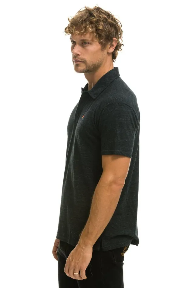 Women Tees Aviator Nation Polo 8211 Charcoal