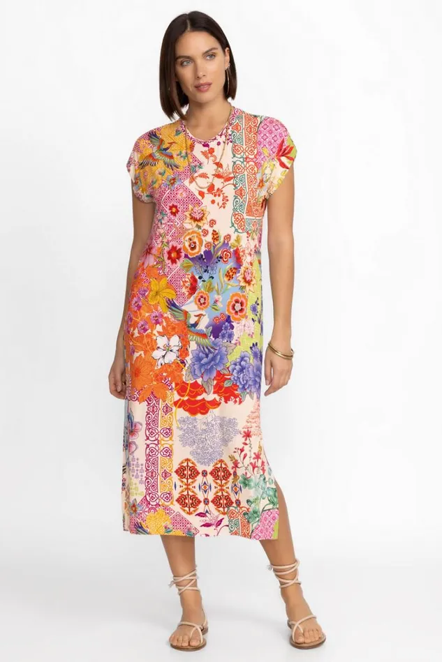 Women THE JANIE FAVORITE RELAXED KNIT DRESS Mcdreamer Print Johnny Was Dresses