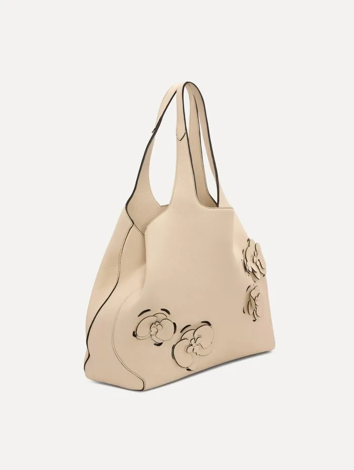 Women The LaserCut Orchid Topaz Ivory Oscar De La Renta Signature Handbags