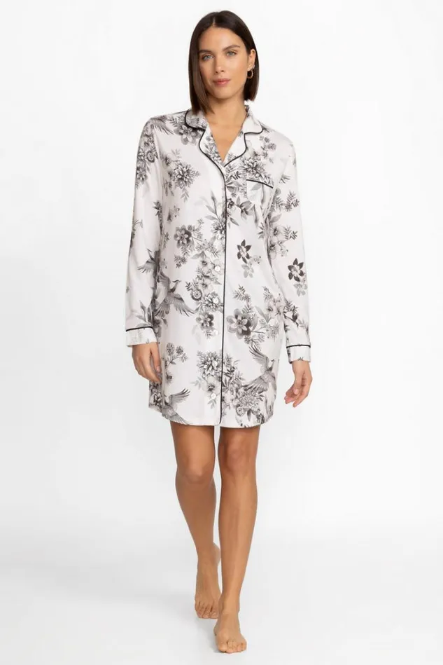 Women The Neena Long Sleeve Shirt Dreamer Ivory Johnny Was Sleepwear
