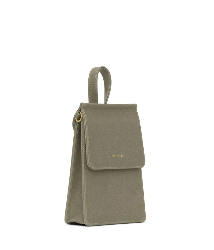 Women Thessa Vegan Crossbody Bag 8211 Vintage Sage Matt and Nat Cell Phone Holders