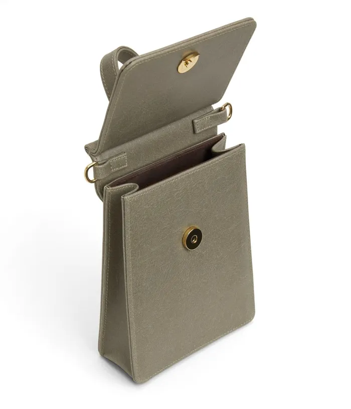 Women Thessa Vegan Crossbody Bag 8211 Vintage Sage Matt and Nat Cell Phone Holders
