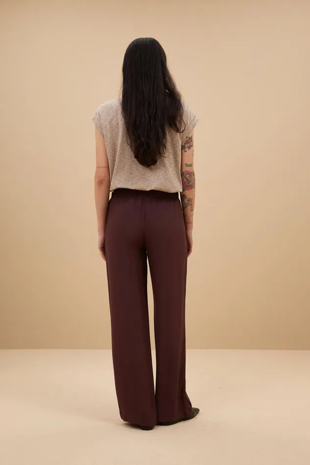 Women Tobi Thin Stripe Top Pecan Bybar Tops and Shirts Women Tobi Thin Stripe Top Pecan Bybar Tops and Shirts
