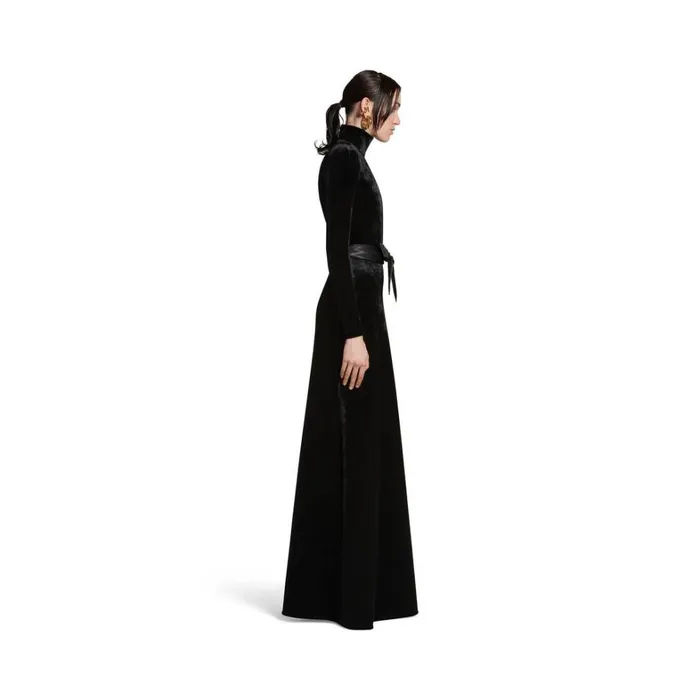 Women Tops and Shirts Balenciaga Round Shoulder Turtleneck In Black